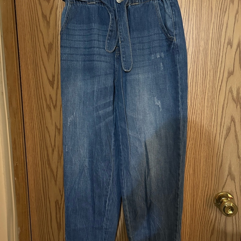 Wax Jean Blue Denim Pants Wide Leg Baggy Jeans